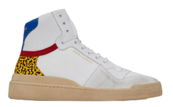 Giày Saint Laurent SL24 Mid Top Sneaker Off White