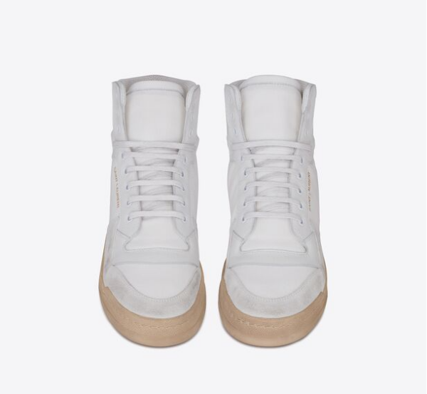 Giày Saint Laurent SL24 Mid Top Sneaker Off White - Hình ảnh 4