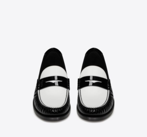 Giay Saint Laurent Le Loafer 'Black White' 670232AAAM61006