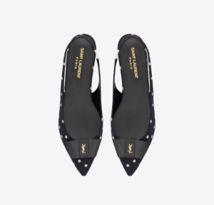 Giay Saint Laurent Anais Slingback 'Marine' 68887814T404172