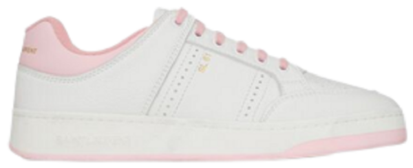 Giày Saint Laurent SL 61 Low Top In Grained Leather 'White Baby Pink'