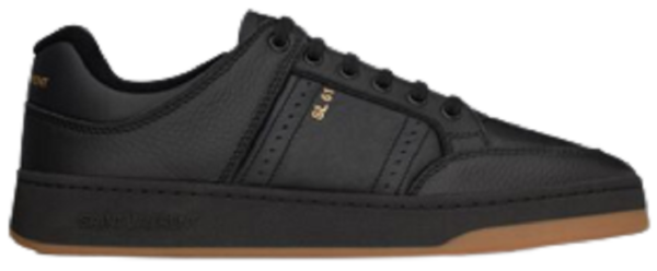 Giày Saint Laurent SL 61 Low Top In Grained Leather 'Black'