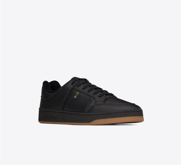 Giày Saint Laurent SL 61 Low Top In Grained Leather 'Black' - Hình ảnh 2