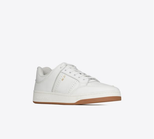 Giày Saint Laurent SL 61 Low Top In Grained Leather 'White' - Hình ảnh 4