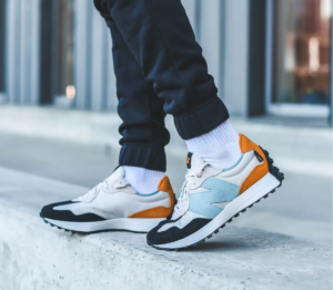 Alternative view of Giày New Balance 327 'Moonbeam Madras Orange' MS327WN1