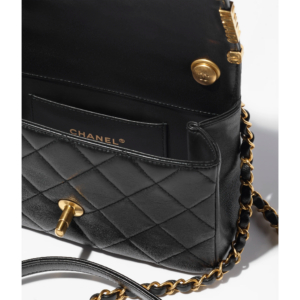 Tui Chanel Mini Flap Bag 'Gold Black' AS3731-B10111-94305