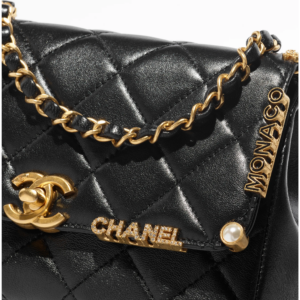 Tui Chanel Mini Flap Bag 'Gold Black' AS3731-B10111-94305