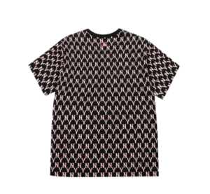 Alternative view of Áo MLB Monogram All Over Over Fit Short Sleeve Black Pink 31TSM1131-50X