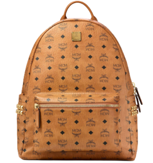 Balo MCM Stark Studs Backpack Visetos Cognac MMKAAVE09CO001