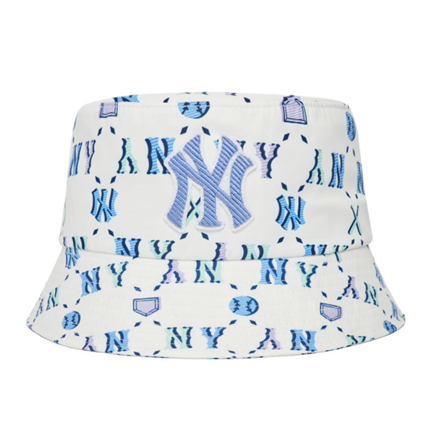 Mũ MLB Checker Board Bucket Hat New York Yankees Blue  Caos Store