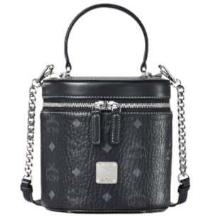 Túi MCM Cylinder Crossbody Visetos Black MWRAACG01BK001