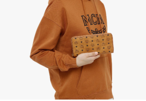 Vi MCM Zip Around Wallet in Visetos Original 'Cognac' MXLAAVI01CO001