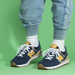 Alternative view of Giày New Balance 574 'Navy Yellow' ML574SPF