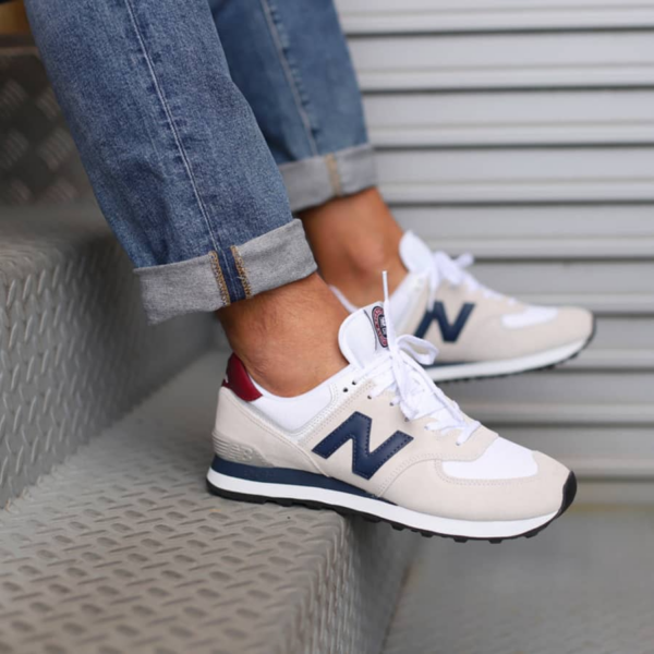 Giày New Balance 574 Classic 'White Natural Indigo' ML574HX2 - Hình ảnh 4