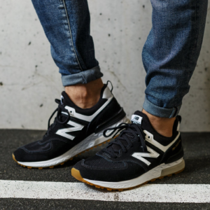 Alternative view of Giày New Balance 574 Sport 'Grey Black Gum' MS574FBC