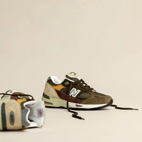 Giày New Balance 991 Made In England Green Yellow Beige M991GYB - Hình ảnh 6