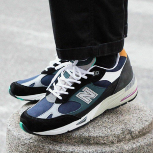 Alternative view of Giày New Balance 991 Made In England 'Black Blue' M991MM