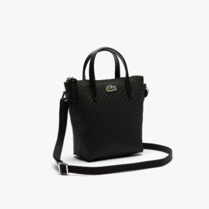 Tui Lacoste L.12.12 Petit Pique Coated Canvas Mini Tote 'Black' NF2609P53G-000