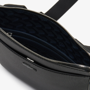 Tui Lacoste Shantaco Matte Pique Leather Flat Bag 'Black' NH2815C53G-000