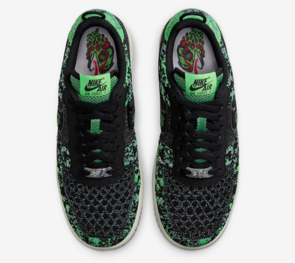 Giày Nike Air Force 1 Low Crater Flyknit 'Black Volt' DM0590-002 - Hình ảnh 4