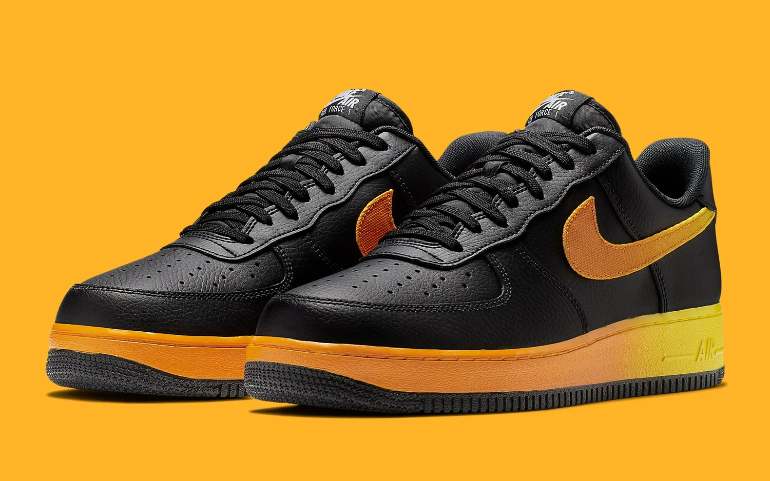 Men's Air Force 1 Low 07 LV 8 Black orange peel Size 8 CJ0524-001