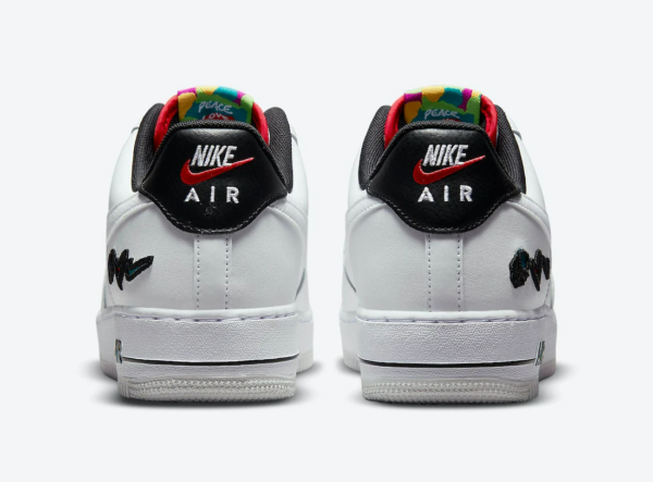 Giày Nike Air Force 1 '07 LV8 3 'Peace Love Nike' DM8148-100 - Hình ảnh 4