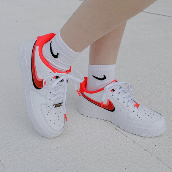 Giày Nike Air Force 1 LV8 GS 'Double Swoosh Bright Crimson' CW1574-101 - Hình ảnh 2