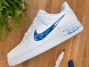 Nike Air Force 1 LV8 Utility Sketch White/Racer Blue - CW7581-100