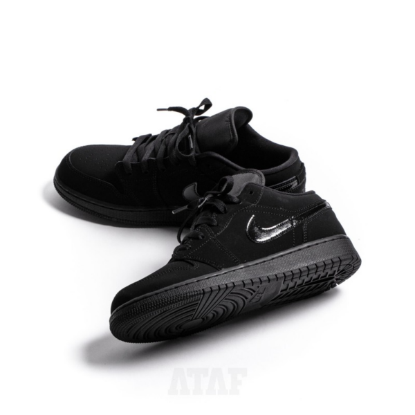 Giày Nike Air Jordan 1 Low GS 'Triple Black' 553560-056 - Hình ảnh 4