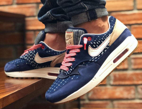 Giày Nike x Denham Air Max 1 'Blue Void' CW7603-400 - Hình ảnh 2