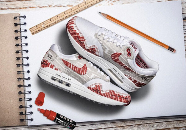 Giày Nike Air Max 1 'Sketch To Shelf White' CJ4286-101 - Hình ảnh 6