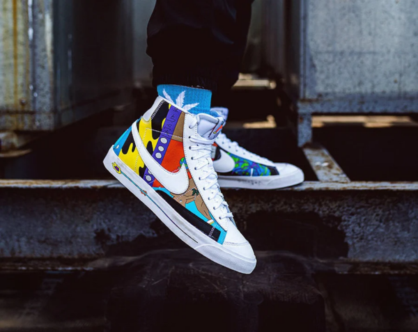 Giày Ruohan Wang x Nike Blazer Mid ’77 'Multicolor' CZ3775-900 - Hình ảnh 9