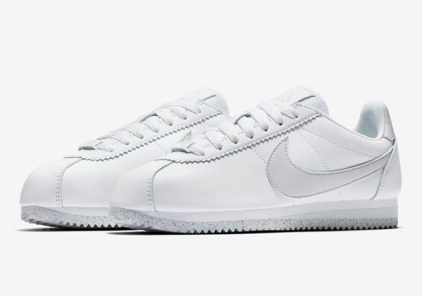 Giày Nike Wmns Classic Cortez Flyleather 'White Light Silver' AR4874-100 - Hình ảnh 4