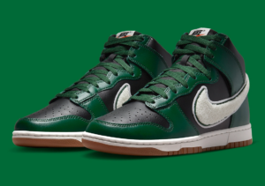 Giay Nike Dunk High 'Chenille Swoosh Black Green' DR8805-001