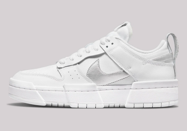 Giày Nike Wmns Dunk Low Disrupt 'White Metallic Silver' DJ6226-100 - Hình ảnh 5