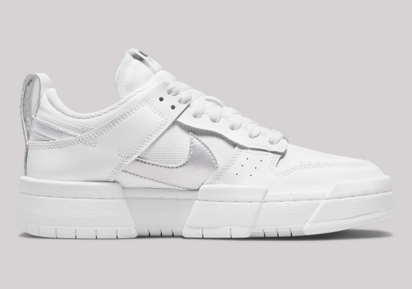 Giày Nike Wmns Dunk Low Disrupt 'White Metallic Silver' DJ6226-100 - Hình ảnh 4