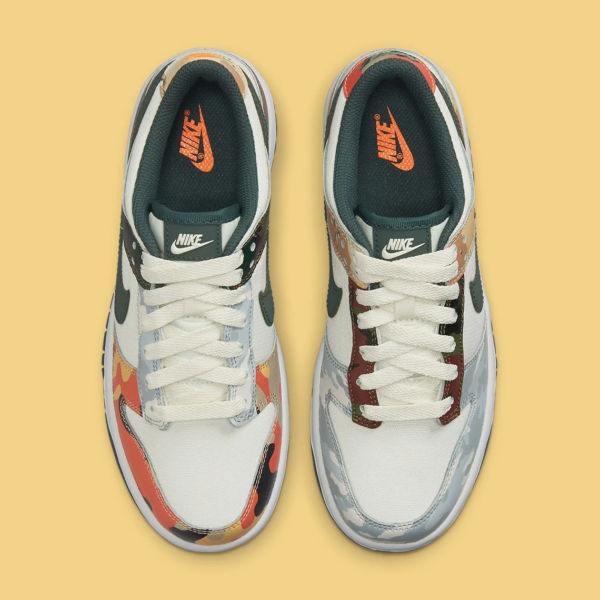 Giày Nike Dunk Low SE GS 'Sail Multi Camo' DB1909-100 - Hình ảnh 5