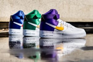 Alternative view of Giày Nike Air Force 1 High NBA 'Lakers' BQ4591-101