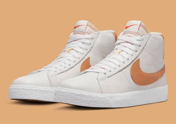 Giày Nike SB Zoom Blazer 'White Orange' DM0587-100 - Hình ảnh 6