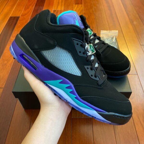 Giày Golf Nike Air Jordan 5 Low Golf 'Black Grape' CU4523-001 - Hình ảnh 3