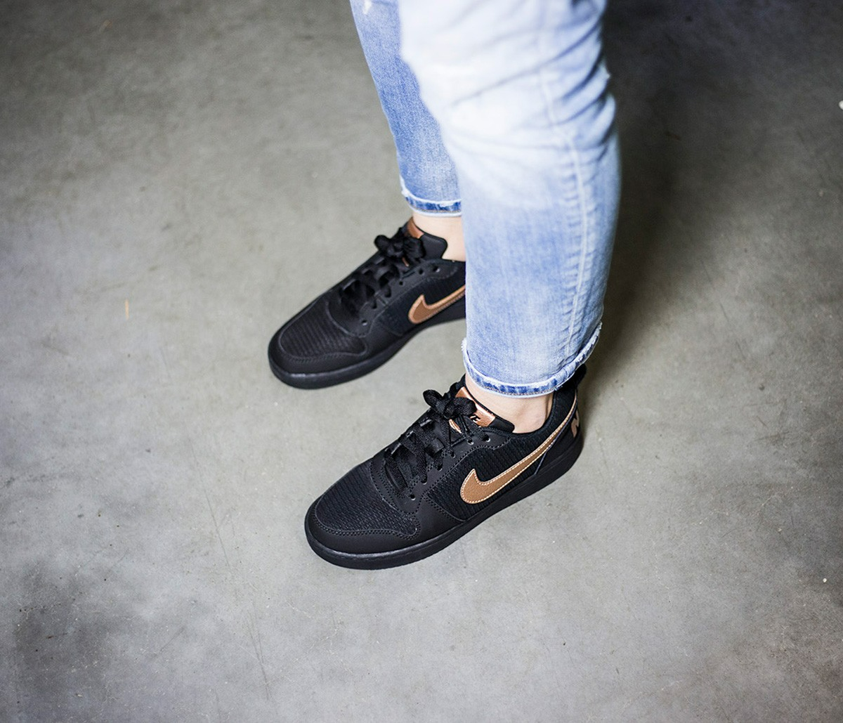 Giày Nike Court Borough Low Black Gold 861533-002 - Ảnh 4