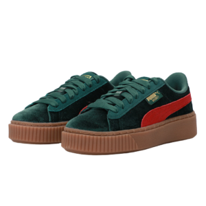 Alternative view of Giày Puma Platform Velvet Green Red Gum 373935-03