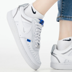 Alternative view of Giày Nike Wmns Court Vision Low SE 'White Metallic Silver' DD1648-100