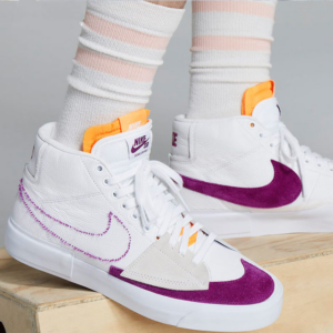 Alternative view of Giày Nike Zoom Blazer Mid Edge SB 'White Viotech' DA2189-100