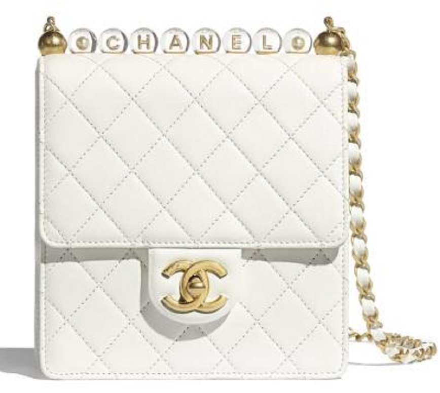 Túi Chanel Flap Bag Goatskin White As0584-B02873-10601 - Authentic-Shoes