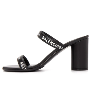 Giay Balenciaga Logo Round Sandals 'Black' 695001-WCAE1-1090
