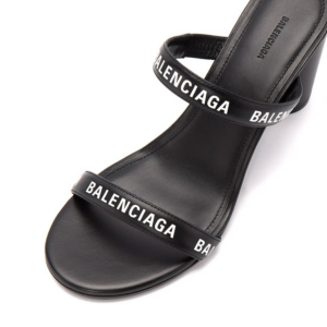 Giay Balenciaga Logo Round Sandals 'Black' 695001-WCAE1-1090