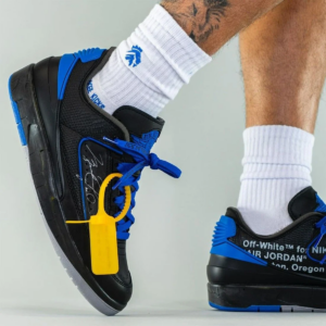 Alternative view of Giày Nike Off-White x Air Jordan 2 Retro Low SP 'Black Varsity Royal' DJ4375-004