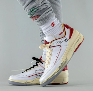Alternative view of Giày Nike Off-White x Air Jordan 2 Retro Low SP 'White Varsity Red' DJ4375-106