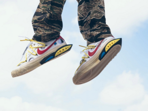 Giay Nike Off White x Blazer Low 'White University Red' DH7863-100